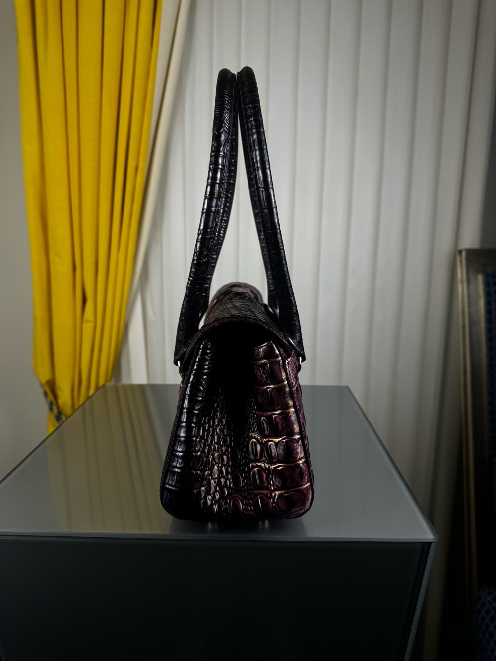 Brahmin Dayan Satchel Handbag-Fig Jam Melbourne FA 2023 Collection - Picture 2 of 5